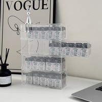 Tiroir en acrylique transparent empilable en gros avec 4 tiroirs pour stylos et lunettes