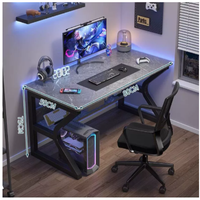 Bureau de jeu extensible en métal ergonomique avec chaise et design moderne