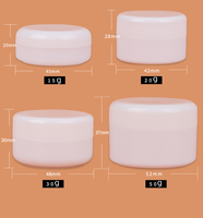 Boîte cosmétique en plastique ronde de 5g, 10g, 20g, 30g, 50g avec impression sérigraphique, boîte à crème portable de voyage