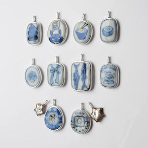 קמעות טרנדיים קשת נירוסטה טוטורו פרח פרח מלוחים דגים מלוחים שרשרת תליון אביזר - Product Image 1