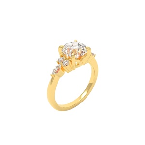 Livraison rapide, bague de fiançailles, de mariage, d'anniversaire et de fête en diamant cultivé en laboratoire certifié IGI, bijoux de mode pour femmes - Product Image 1