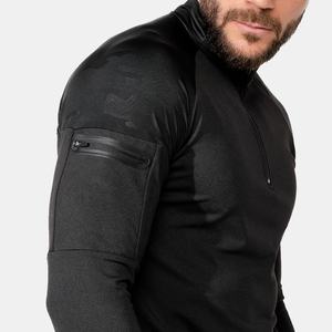 JL-0228C Nuevo Estilo Camiseta Transpirable de Manga Larga <span class=keywords><strong>para</strong></span> Hombre, Talla Grande, con Media Cremallera, <span class=keywords><strong>para</strong></span> Entrenamiento y Actividades al Aire Libre - Product Image 3