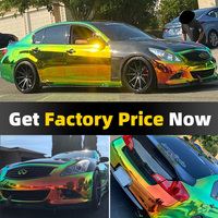 Vente en gros prix d'usine Chrome Mat Métallique Satin Couleur Auto-adhésif Décoration Rouleau Film Véhicule Voiture Wrap Vinyle Auto Autocollant