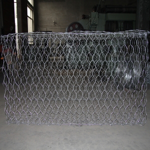 Panier <span class=keywords><strong>gabion</strong></span> hexagonal en fil de fer galvanisé et revêtu de PVC, sur mesure, 4*2*1m, pour usage fluvial - Product Image 2