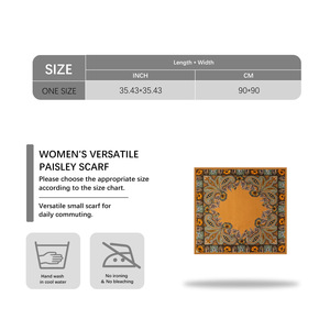 Women's Versatile Satin <b>Scarf</b> with Retro vortex Pattern-fashionable and Classic Accessory Easy to Match Natural Waistline - Product Image 6