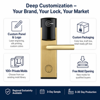 Cerradura Electrónica para Hotel, Cerradura Inteligente con Tarjeta, Cerradura de Puerta con Acabado Pulido, Duradera, Económica, con Tarjeta RFID de Proximidad, Software Gratuito para Hotel