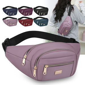 Women's Waist <b>Bag</b> Multi Layer Zippered Compartments Water Resistant Casual Everyday Use Crossbody Shoulder <b>Bag</b> - Product Image 1