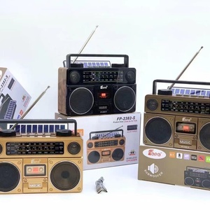 Radiocasete Portátil AM/FM, Grabadora de Casete Vintage, Boombox de <span class=keywords><strong>los</strong></span> <span class=keywords><strong>80</strong></span>, Grabadora de Casete Solar con Altavoz - Product Image 5