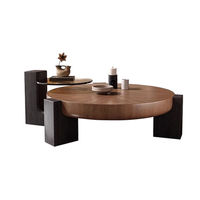 Table basse extensible en bois avec montage facile, design contemporain léger pour salon et salle à manger