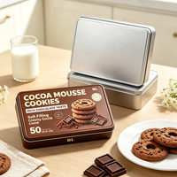 Boîte en métal carrée/rectangulaire personnalisée pour chocolat, biscuits et emballages alimentaires