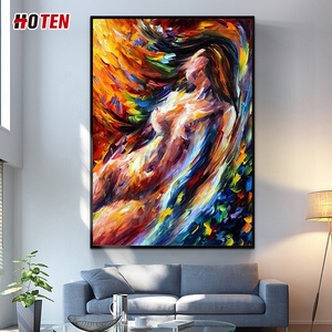 Bella giovane donna di danza Sexy dipinto a mano pittura a olio astratta su tela nuda immagine posteriore per camera da letto importazione cina - Product Image 3