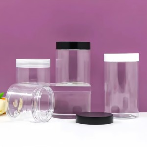Frascos de Almacenamiento Transparentes de PET Personalizados con Tapas de Rosca para Alimentos, Dulces, Azúcar, Chocolate, Envases de Cosméticos - Tamaños de 6oz/12oz/16oz - Product Image 3