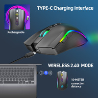 Nouvelle souris de jeu filaire lumineuse RGB à 6 vitesses de DPI réglables, programmation de macros, hauteur réglable à 6 vitesses de DPI, 7200 dpi