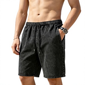 Shorts décontractés pour hommes en coton élasthanne, écologiques, respirants, taille mi-haute avec cordon de serrage, personnalisables avec logo OEM - Product Image 6