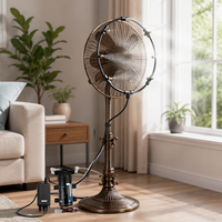 Système de brumisation et de refroidissement, ventilateur annulaire, pompe silencieuse, électrique, automatique, en laiton, pour usage extérieur, patio, jardin, serre