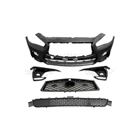 Nouveau couvercle de pare-chocs avant en Fiber de carbone Grille supérieure Grille inférieure couvercle de phare antibrouillard Kits de carrosserie automatique pour Infiniti Q50 Q50s 2018-2024