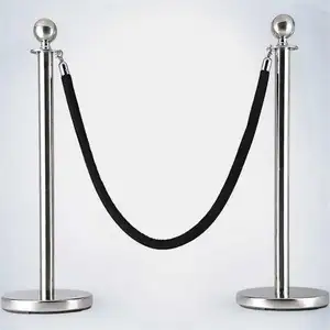 Hot bán Bảo tàng triển lãm rào cản stanchion tùy chỉnh dây thừng không gỉ hàng đợi hàng rào stanchion