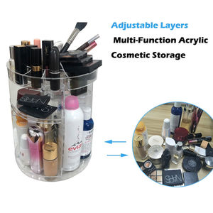 Transparent Transparent 360 Degrés Rotation Réglable Cosmétique De Stockage Vitrine Organisateur De Maquillage - Product Image 3