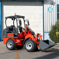 Caricatore Elettrico Certificato CE da 1 Tonnellata, Mini Caricatore a Batteria 0.4T 0.5T, Attrezzatura da Costruzione 4x4 a Quattro Ruote Motrici