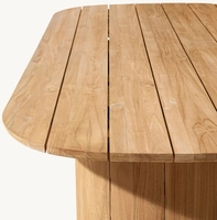 2023 Usine Nouveau Design En Gros De Haute Qualité En Laiton Cadre Base Ensemble Centre En Bois Massif Table À Manger Rectangle pour Dîner Événement