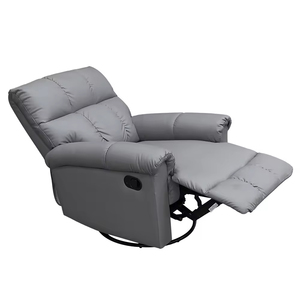 Sillón <span class=keywords><strong>Reclinable</strong></span> Individual Giratorio de Cuero <span class=keywords><strong>Gris</strong></span> Moderno de Alta Calidad para Sala de Estar, Sillón <span class=keywords><strong>Reclinable</strong></span> Eléctrico, Sillón <span class=keywords><strong>Reclinable</strong></span> Tipo Lazy Sofa - Product Image 4
