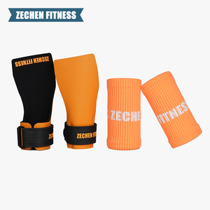 Fitness salonu palm guard çapraz fit ağırlık kaldırma deri el sapları pedleri yukarı çekin el sapları 3 delik jimnastik palm sapları - Product Image 2