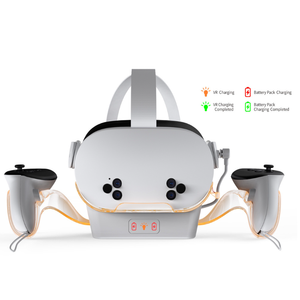 Meilleures ventes : <span class=keywords><strong>Casque</strong></span> <span class=keywords><strong>VR</strong></span> pour Meta Quest3S, base de charge universelle lumineuse pour Quest2/Quest3, station de charge - Product Image 2