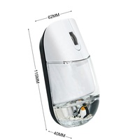 Sanlead KE-28 Souris sans fil personnalisée 2,4 GHz à capteur optique, design Famille de Pingouins Flottants en Acrylique Liquide 3D, Piles AAA