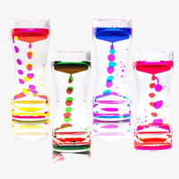 Nouveaux jouets sensoriels personnalisés : Minuteur à huile portable, minuteur à bulles, sablier liquide, jouet sensoriel à presser pour l'autisme et l'anxiété, minuteur à mouvement liquide