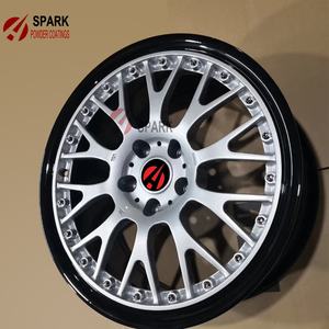 Recubrimientos en Polvo Fluorescentes Sparking Silver 9138J con Efecto Cromo Súper Negro, Dorado, Gris Humo, Azul, Rosa, Oro Rosa, Cobre - Product Image 2