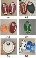 Ouvre-bouteille et sous-verre 2-en-1, ouvre-bouteille magnétique personnalisé en forme de ballon de football américain