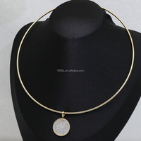 Collier ras du cou tendance en or massif 14 carats avec chaîne à maillons, idéal pour mariage, fête, cadeau ou fiançailles - Grande Vente