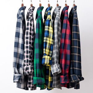 Camisa de franela de alta calidad para hombre, camisa de vestir a cuadros de manga larga de algodón 100% con botones de talla grande - Product Image 4