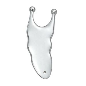 Strumento di massaggio del corpo di grandi dimensioni per la cura della pelle del viso in lega di zinco metallo Gua Sha raschietto - Product Image 1