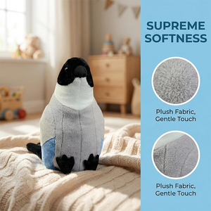 Peluche Realistico di Alta Qualità, Uccello Magpie Grigio da 12 Pollici, Adorabile Giocattolo Morbido per Bambini e Amici - Product Image 2