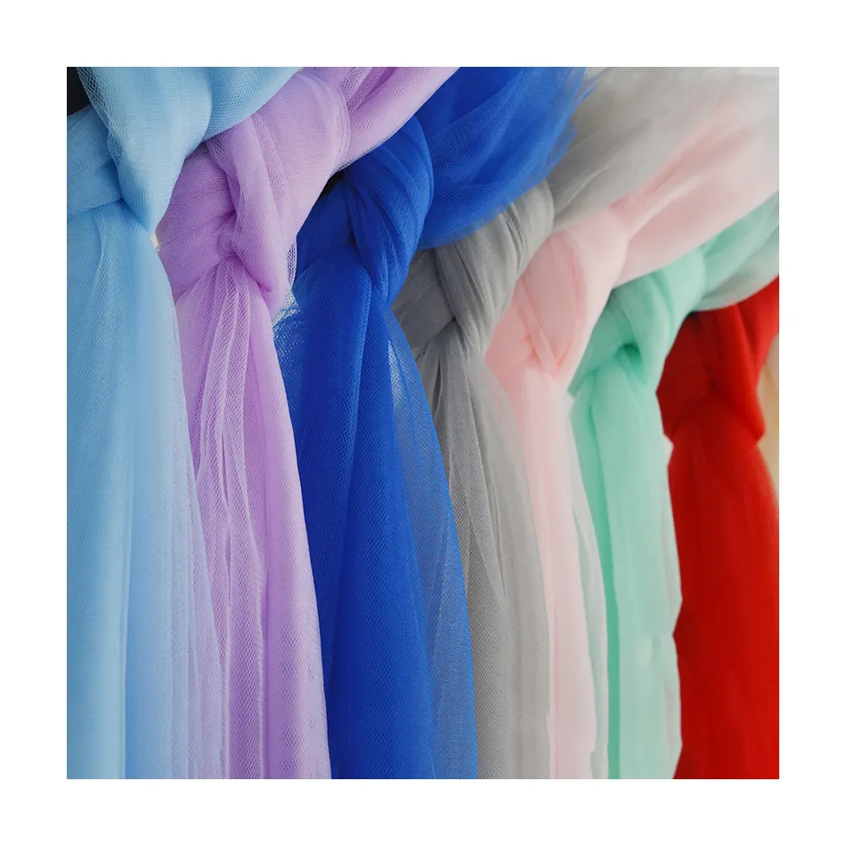 118" Wide Nylon Tulle Rolls Mesh Net Fabric for Bridal Veil