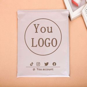 Creamy Eco-Friendly Custom Printed Personalised Small Polymailer Thank You Envelope Postage Mailing Shipping Bags for Blush - Product Image 1