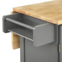 Vente en gros grand chariot de rangement de service en bois mobile pour buffet de bar chariots avec roues pour îlots de cuisine
