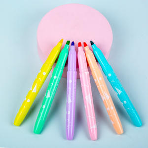 Marqueur surligneur à pointe souple non toxique à séchage rapide pour adultes et enfants, couleurs pastel, lot de 6 - Product Image 2