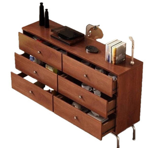 Mobiletto <span class=keywords><strong>da</strong></span> Parete in Legno Massello Stile Vintage Mid-Century <span class=keywords><strong>con</strong></span> Sei <span class=keywords><strong>Cassetti</strong></span> <span class=keywords><strong>per</strong></span> Soggiorno, <span class=keywords><strong>Camera</strong></span> <span class=keywords><strong>da</strong></span> <span class=keywords><strong>Letto</strong></span>, Casa e Hotel - Product Image 6