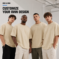 T-shirt en coton épais 300 g/m² OEM, lavé, grande taille, doux, à manches courtes, respirant, confortable, décontracté, coupe oversize pour l'été