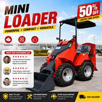 Mini-chargeuse compacte CE&EPA avec moteur importé de haute qualité et système hydraulique personnalisé, chargeuse sur chenilles et sur roues, type mobile