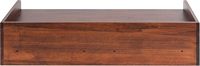 Étagère murale flottante Morden en noyer foncé avec tiroir intégré, unité de rangement murale élégante, se double d'une table console compacte