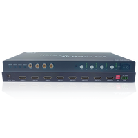 Bitvisus Profesyonel Ses Video Matris Anahtarlayıcı 4X4 2X4 RS232 IR Kontrol 4K Cat6 Kesintisiz Bölücü 2.0 60Hz Ses Entegrasyonu