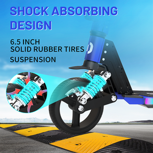 Trottinette électrique S5 bleue de 6.5 pouces pour enfants 130W pliable en acier avec deux roues - Product Image 2