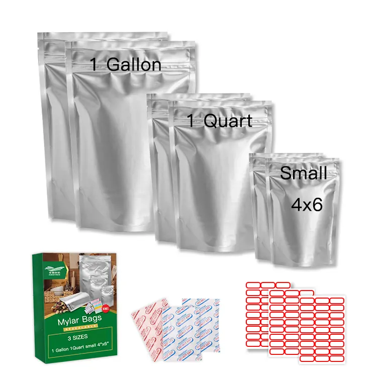 3.5G Smell Proof Packaging X50 Wallaby Aluminum Foil Mylar Bags With Oxygen Absorbers Zipper For Food Storage Made In Usa