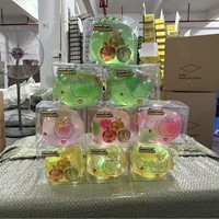 Jouet Squishy Pomme Pailletée Super Doux Transparent Anti-Stress pour Enfants, Cadeau de Noël et de Fête