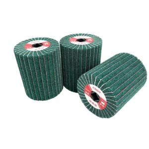 Rueda abrasiva no tejida <span class=keywords><strong>Tambor</strong></span> <span class=keywords><strong>de</strong></span> aleta no tejido verde con papel <span class=keywords><strong>de</strong></span> <span class=keywords><strong>lija</strong></span> para pulir acero inoxidable - Product Image 6