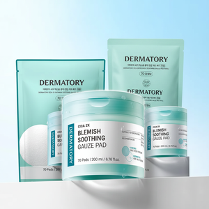 Dermatory Cica 2X Blemish Soothing Gauze <b>Pad</b> 70P Set Good Quality Nursing <b>Pads</b> with (+<b>Refill</b> 70P) - Product Image 2