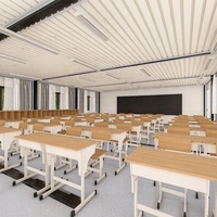 Conteneur préfabriqué à deux étages, en kit, pour salle de classe scolaire, isolé, à montage rapide, imperméable, démontable
